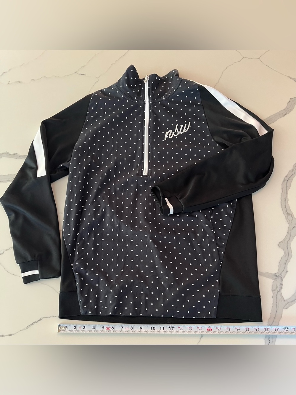Nike Black White Polka Dot Half-Zip Jacket